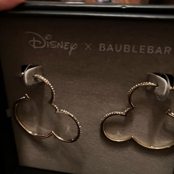 Disney x Baublebar Mickey Gem Hoops - Picture 3 of 7